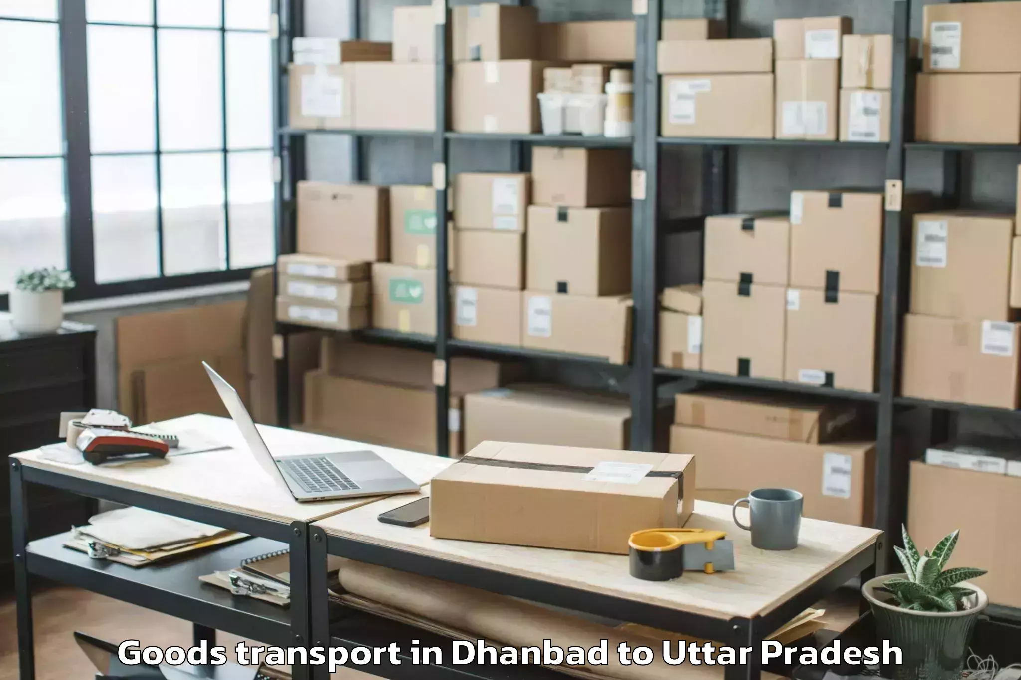 Top Dhanbad to Powayan Goods Transport Available